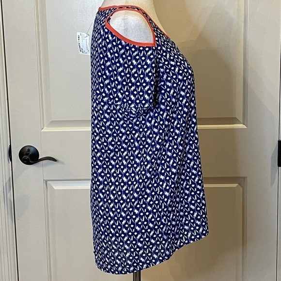 THML‎ Blue White And Orange Jaye Cold Shoulder Top Size S - Picture 4 of 9